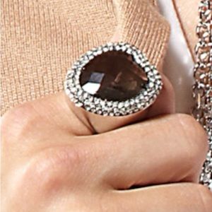 Heart shaped smoky topaz INDULGE ring by Park Lane sz 6